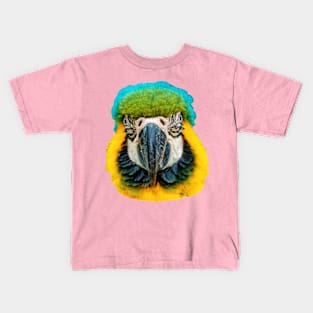 Blue and Yellow Macaw Kids T-Shirt